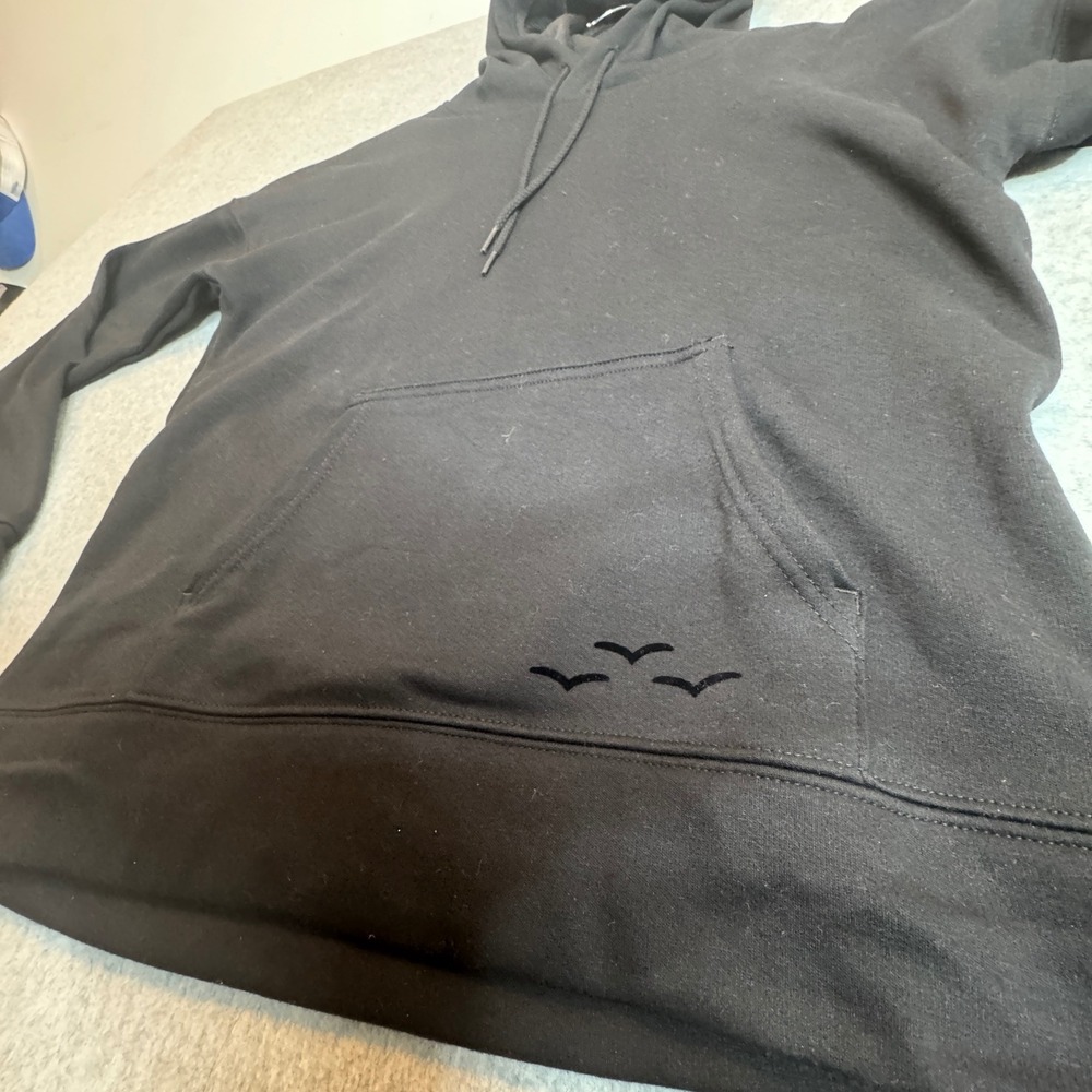 LazyPants Hoodie Sweatshirt‎ Womens Extra Small XS Black Pullover Bird Logo - Picture 4 of 6